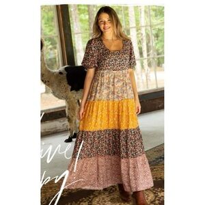 Natural Life Collette Tiered Maxi Dress